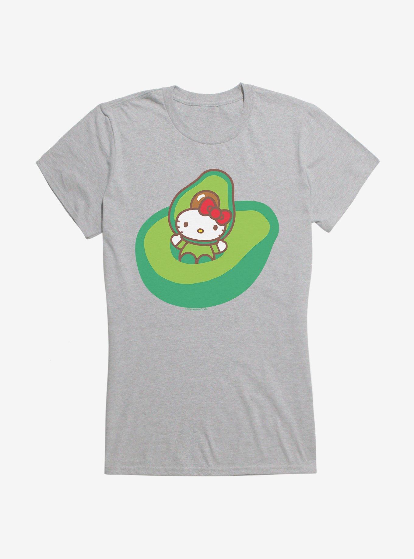 Hello Kitty Five A Day Playing In Avacado Girls T-Shirt, HEATHER, hi-res