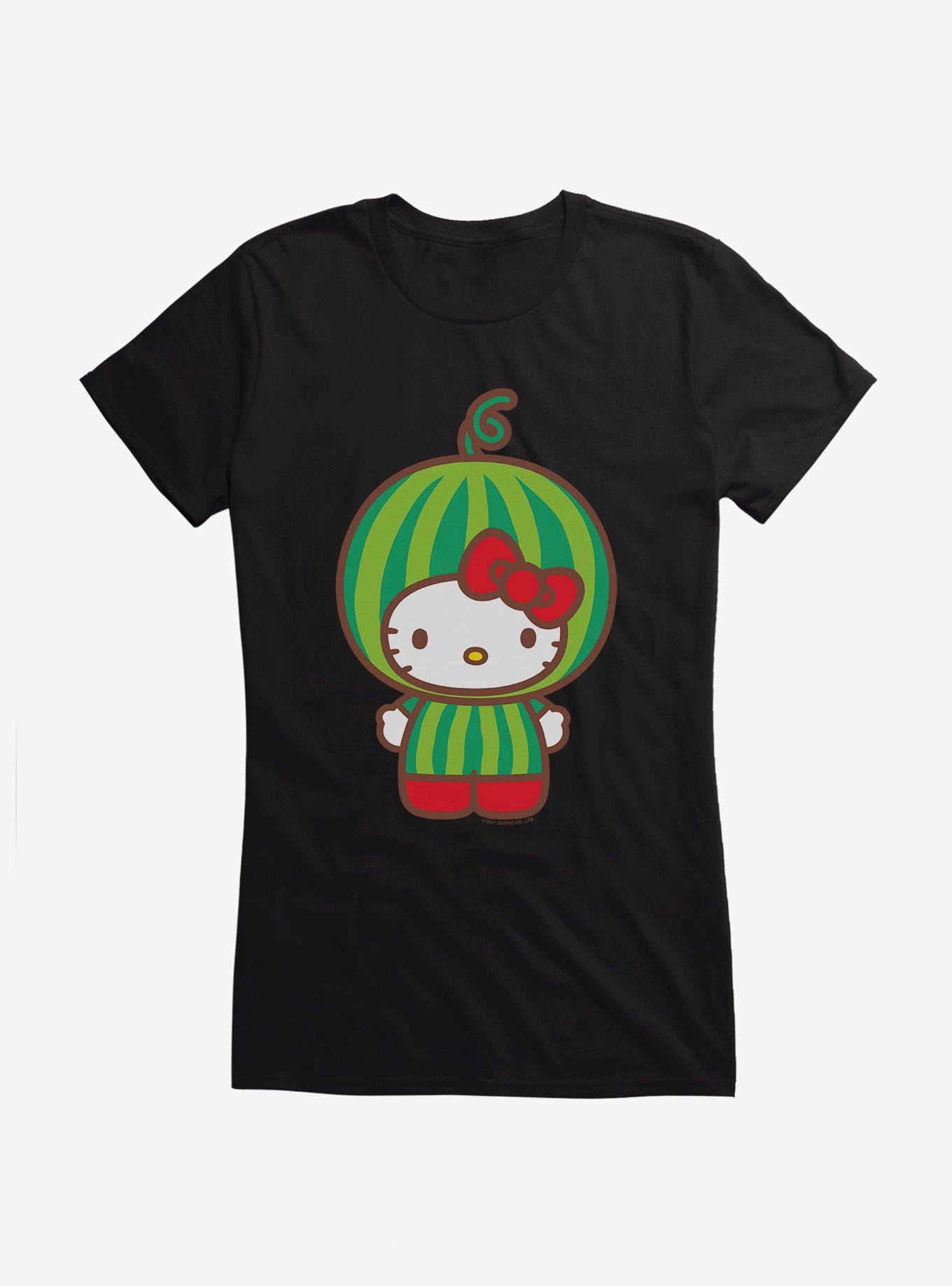 Hello Kitty Five A Day Watermelon Head Girls T-Shirt, BLACK, hi-res