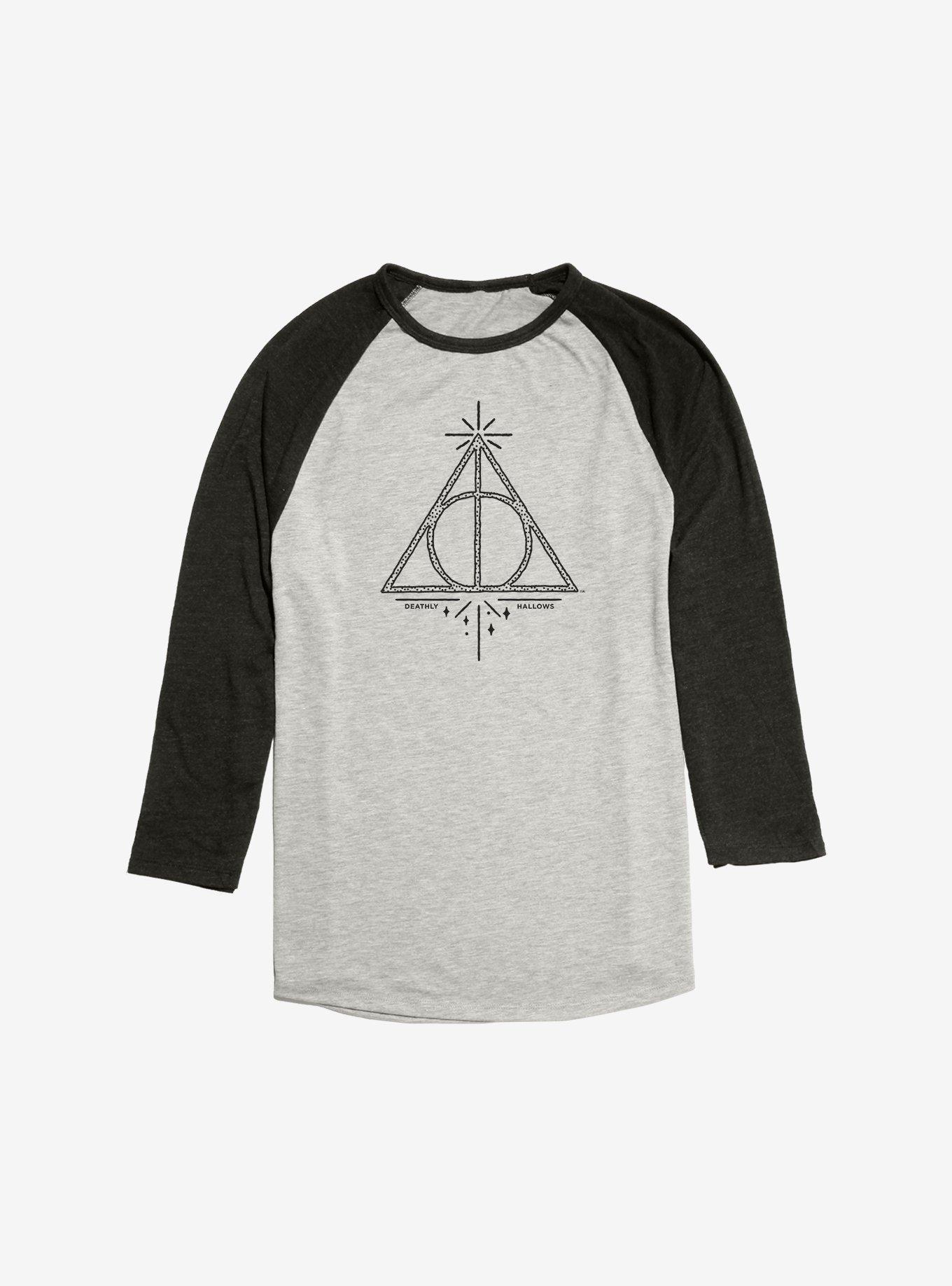 Harry Potter And Deathly Hallows Raglan, Oatmeal With Black, hi-res