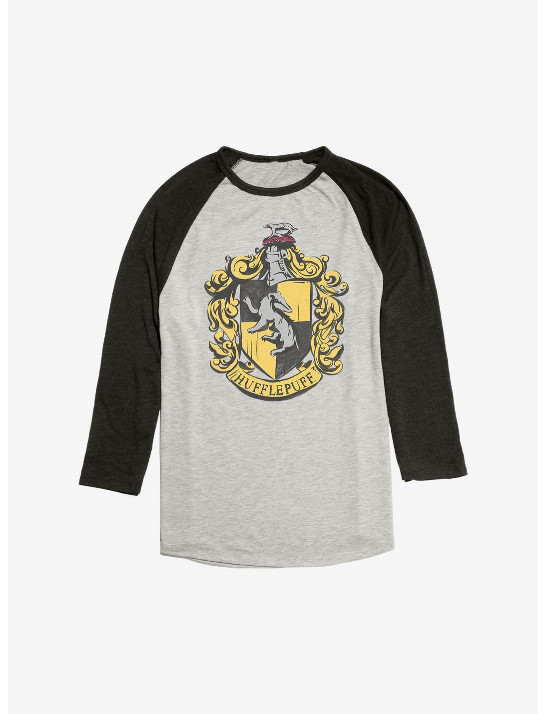 Harry Potter Hufflepuff School Uniform Emblem T-Shirts, Oatmeal With Black, hi-res