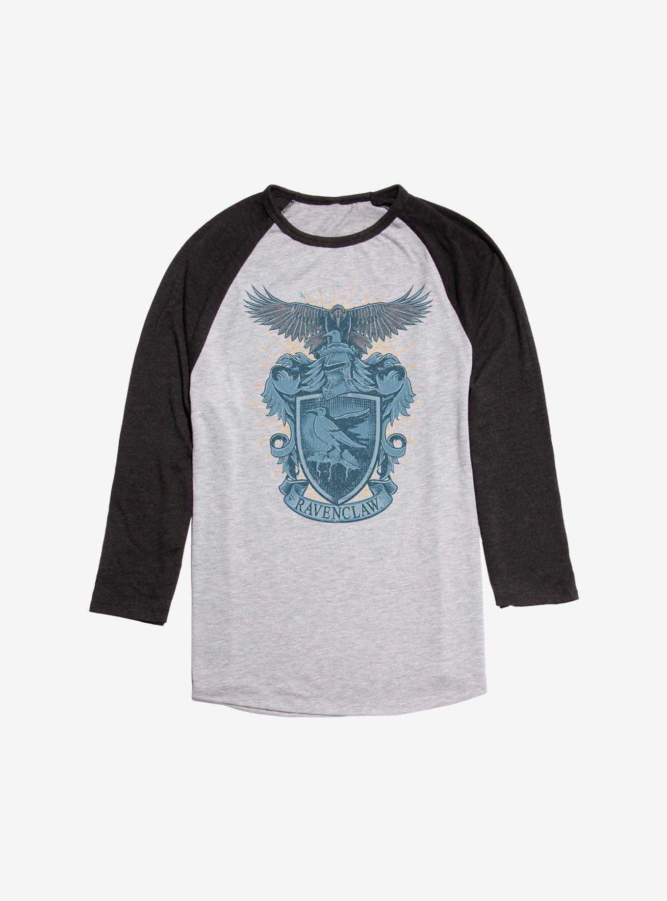 Harry Potter Ravenclaw Emblem Raglan, Ath Heather With Black, hi-res