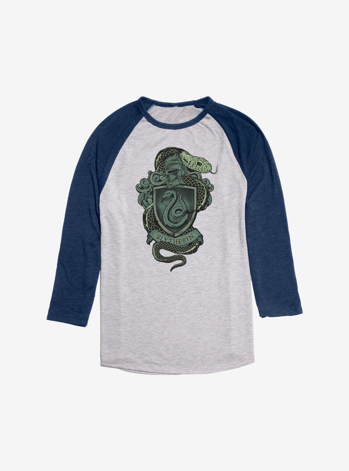 Harry Potter Green Slytherin Emblem Raglan, , hi-res