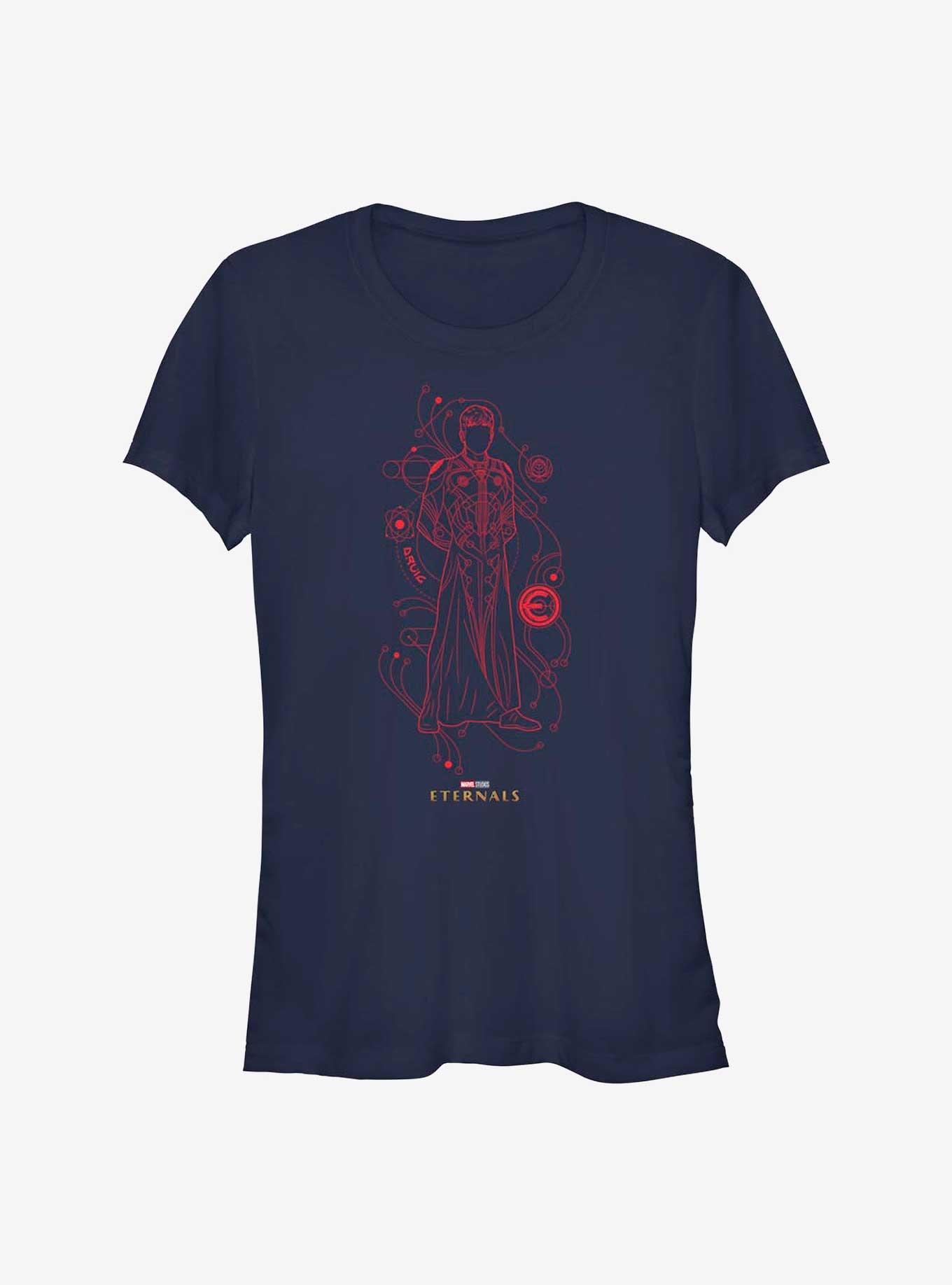 Marvel Eternals Druig Line Art Girls T-Shirt, NAVY, hi-res