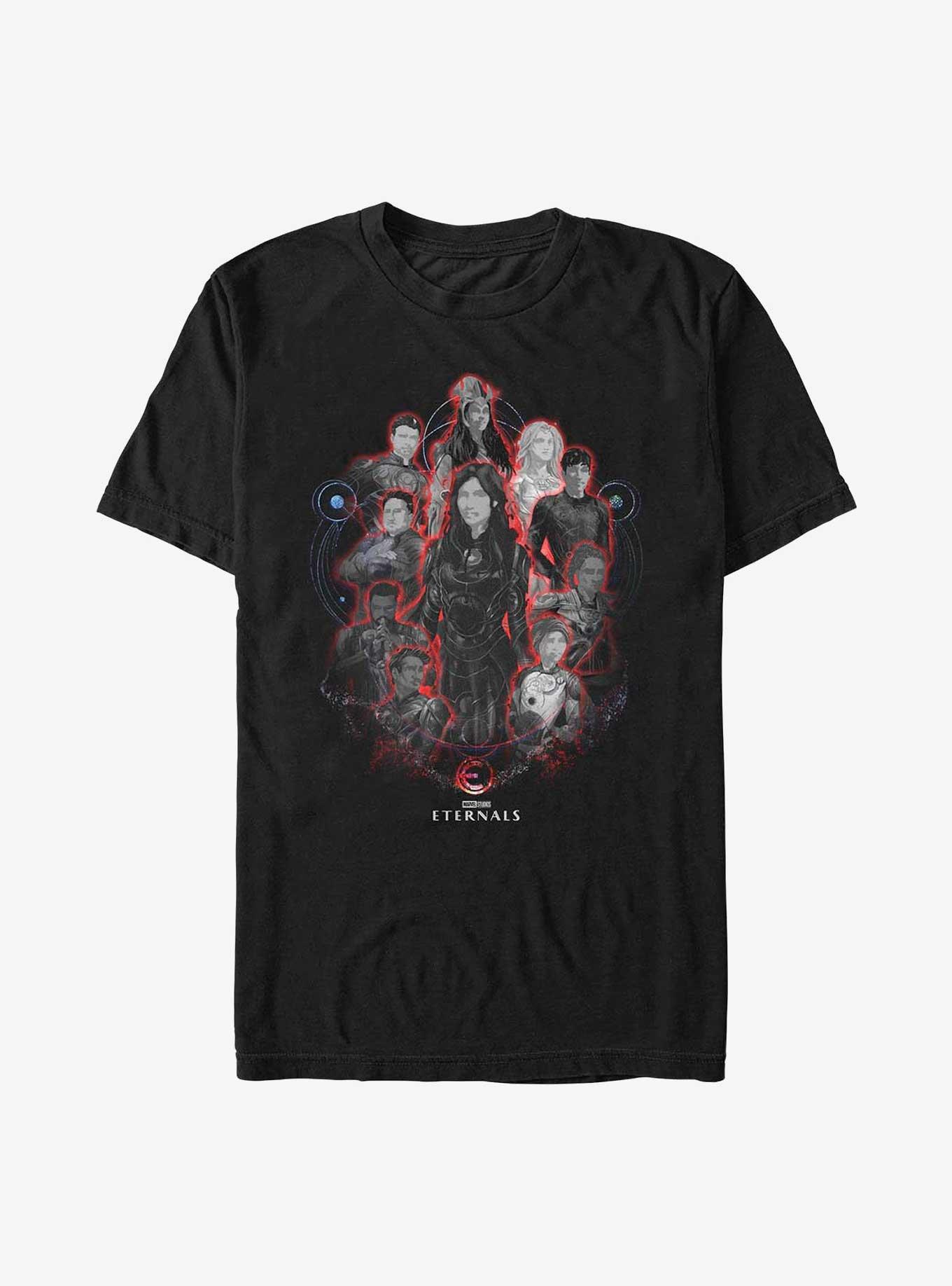 Marvel Eternals Painted Eternals Group T-Shirt, BLACK, hi-res