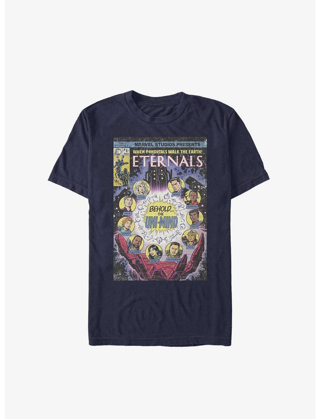 Marvel Eternals Vintage Comic Cover 2 T-Shirt, NAVY, hi-res