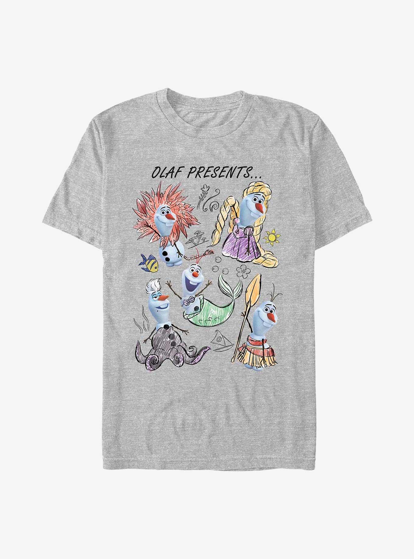 Disney Olaf Presents Outfit Group T-Shirt, ATH HTR, hi-res