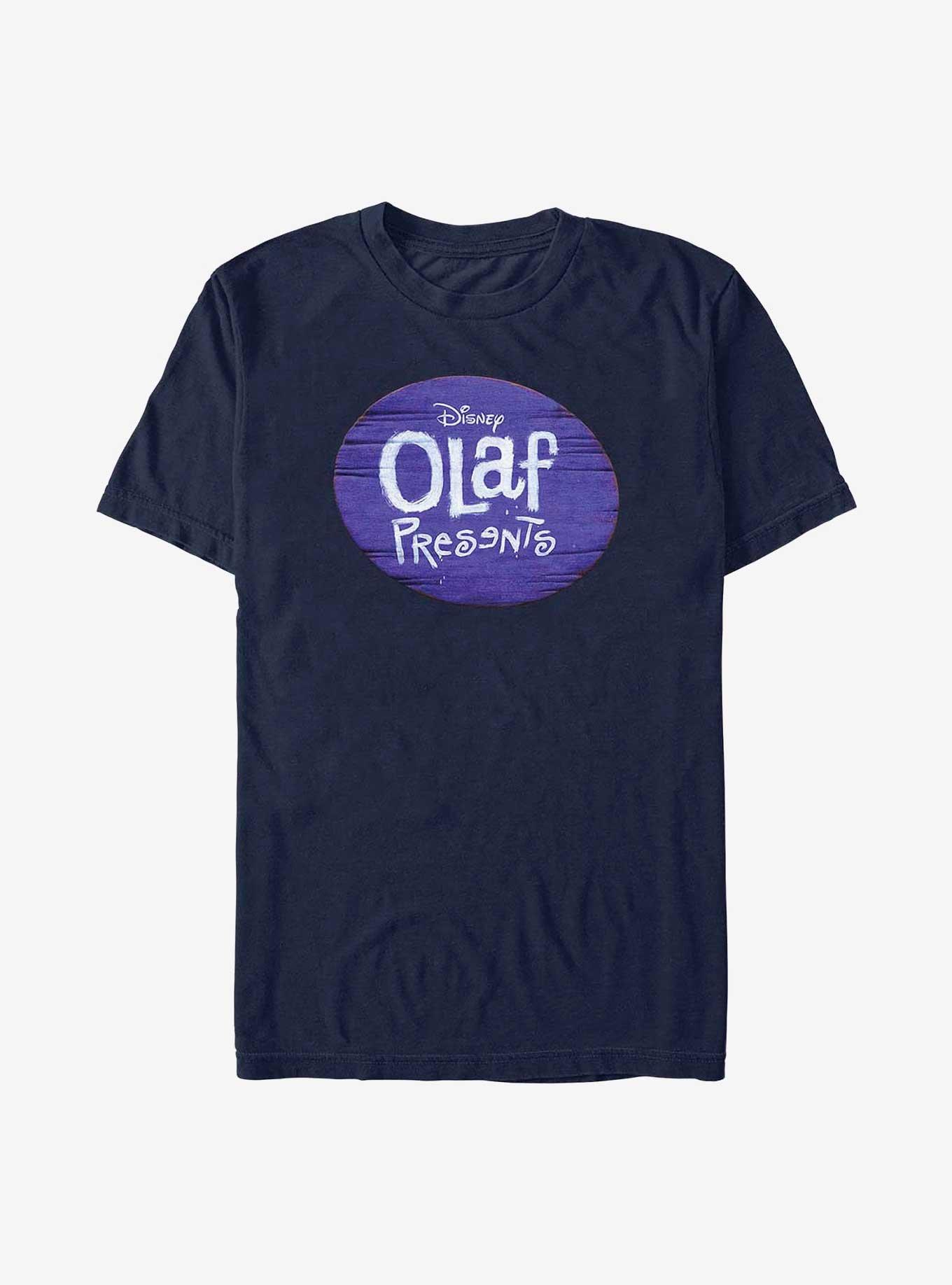 Disney Olaf Presents Presents Logo T-Shirt, NAVY, hi-res