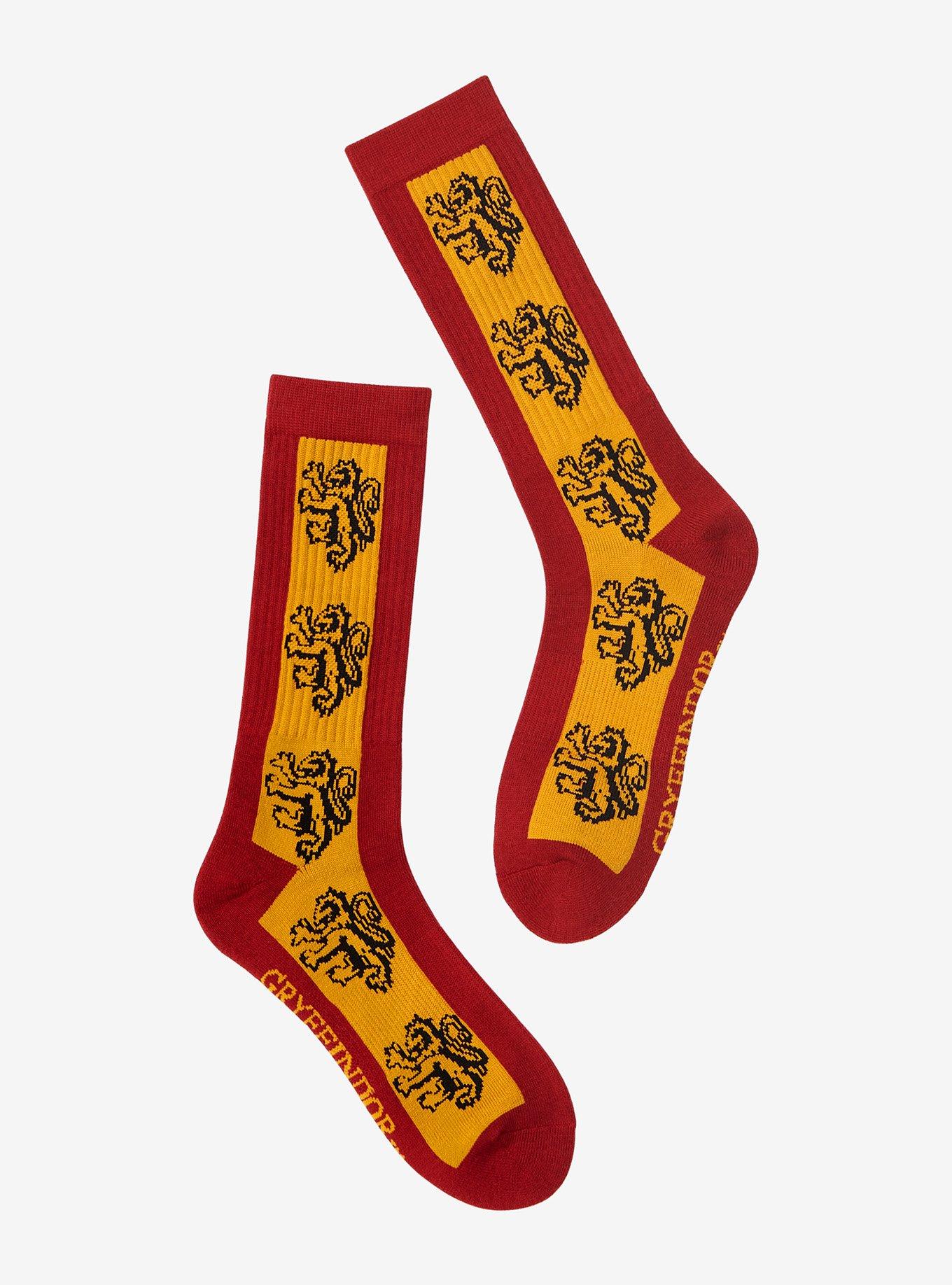 Harry Potter Gryffindor Lion Mascot Crew Socks - BoxLunch Exclusive, , hi-res