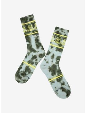 Plus Size Avatar: The Last Airbender Earthbending Symbol Tie-Dye Crew Socks - BoxLunch Exclusive, , hi-res