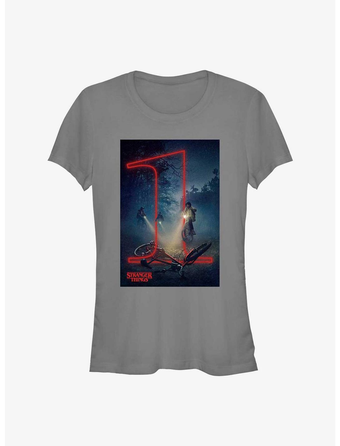 Stranger Things Season 1 Poster Girl's T-Shirt, CHARCOAL, hi-res