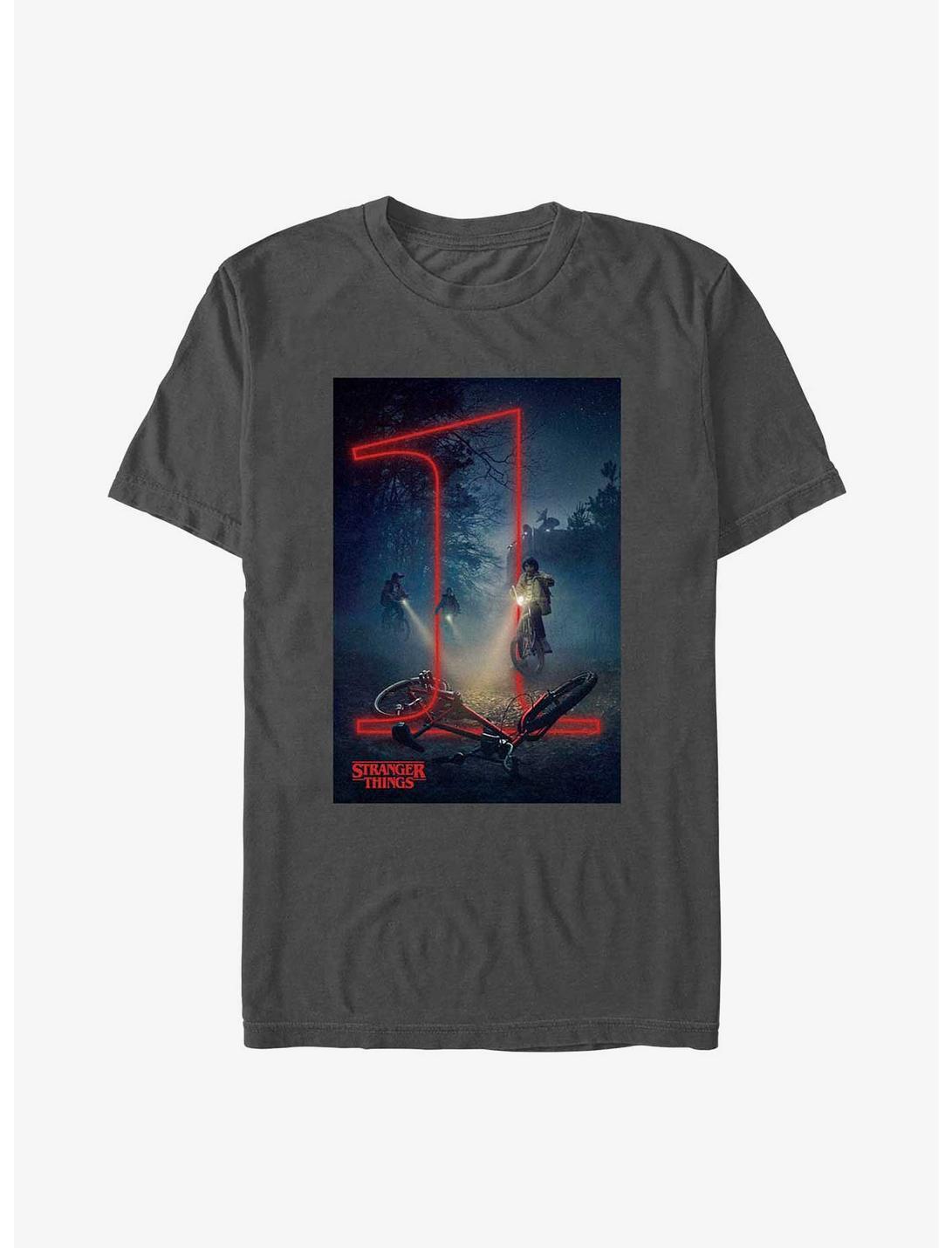 Stranger Things Season 1 Poster T-Shirt, CHARCOAL, hi-res