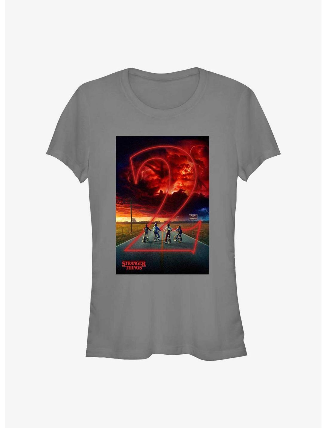 Stranger Things Season 2 Poster Girl's T-Shirt, CHARCOAL, hi-res
