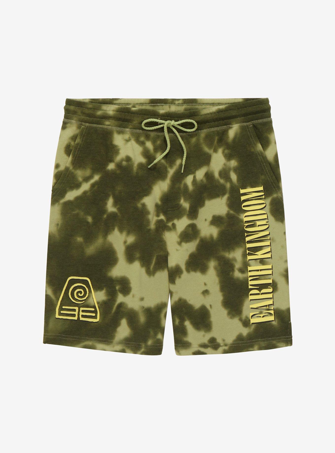 Avatar: The Last Airbender Earth Kingdom Tie-Dye Shorts - BoxLunch Exclusive, MULTI, hi-res