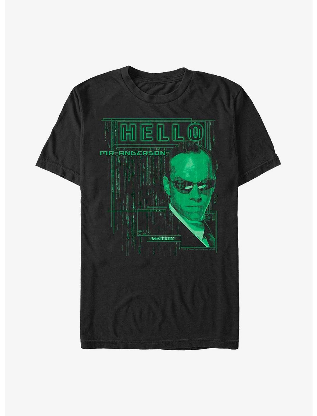 The Matrix Agent Smith Hello T-Shirt, BLACK, hi-res
