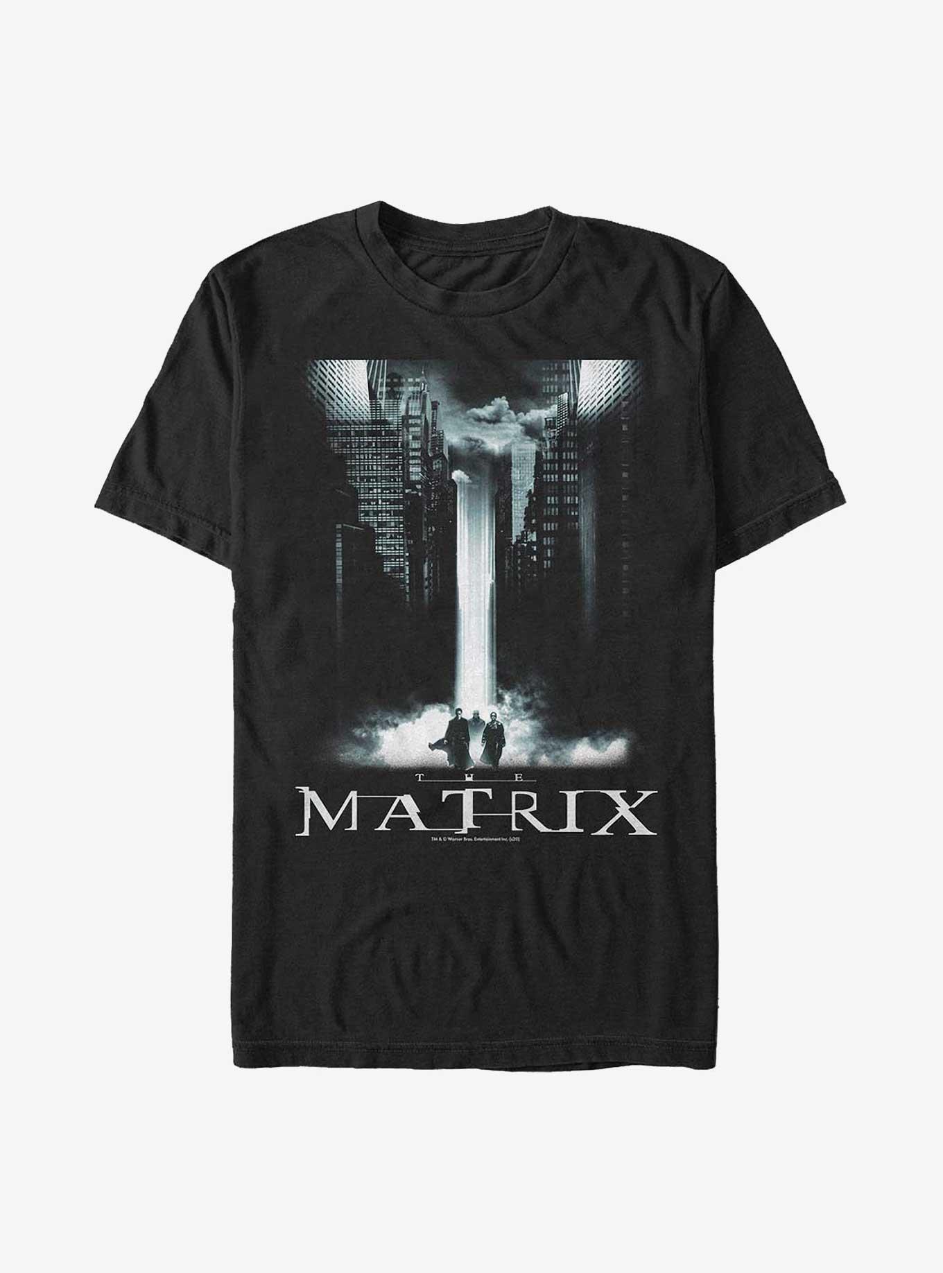 The Matrix Cityscape Poster T-Shirt, BLACK, hi-res