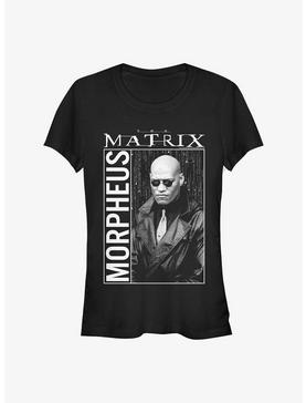 The Matrix Morpheus Hero Shot Girls T-Shirt, BLACK, hi-res