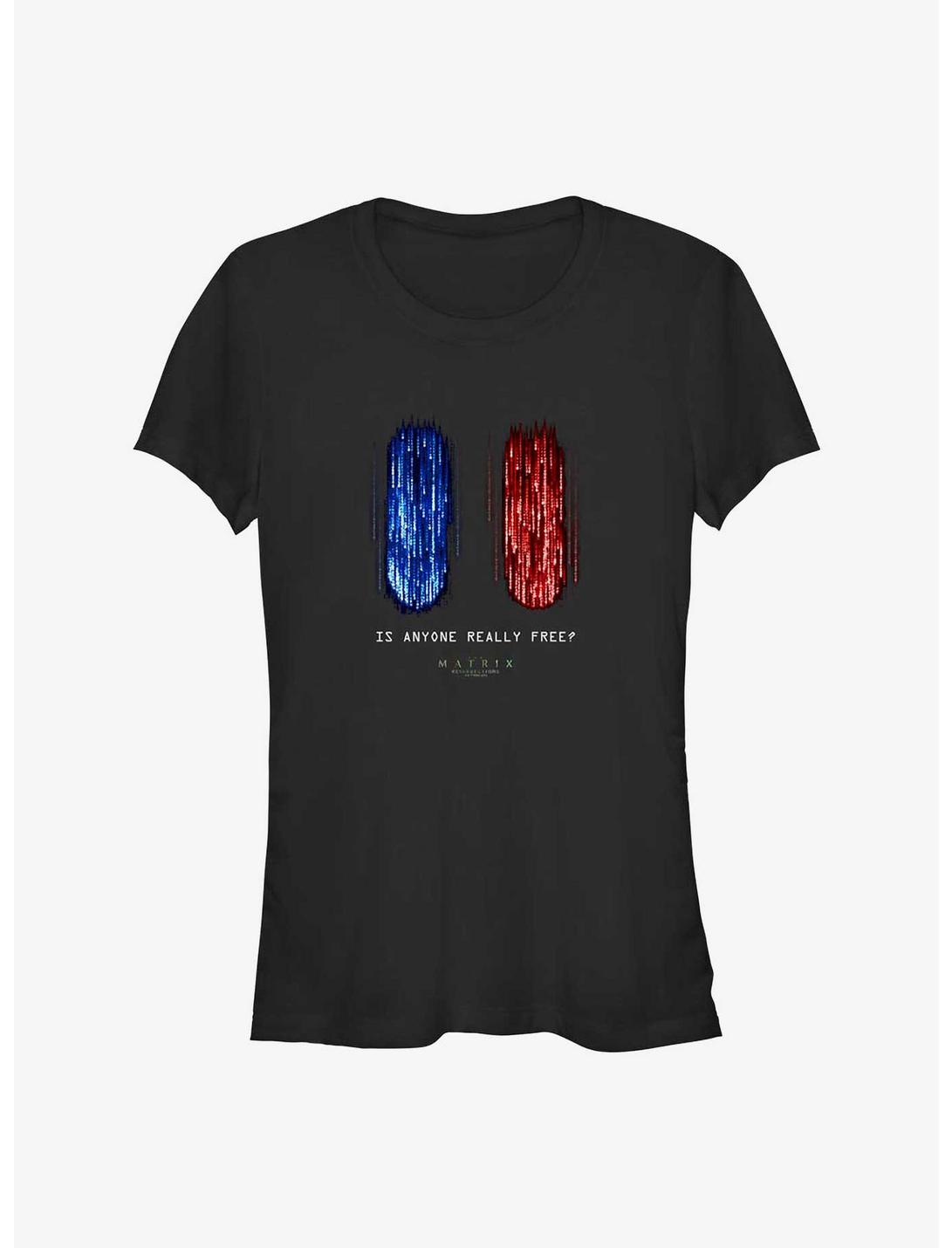 The Matrix Red Vs Blue Pill Girls T-Shirt, BLACK, hi-res