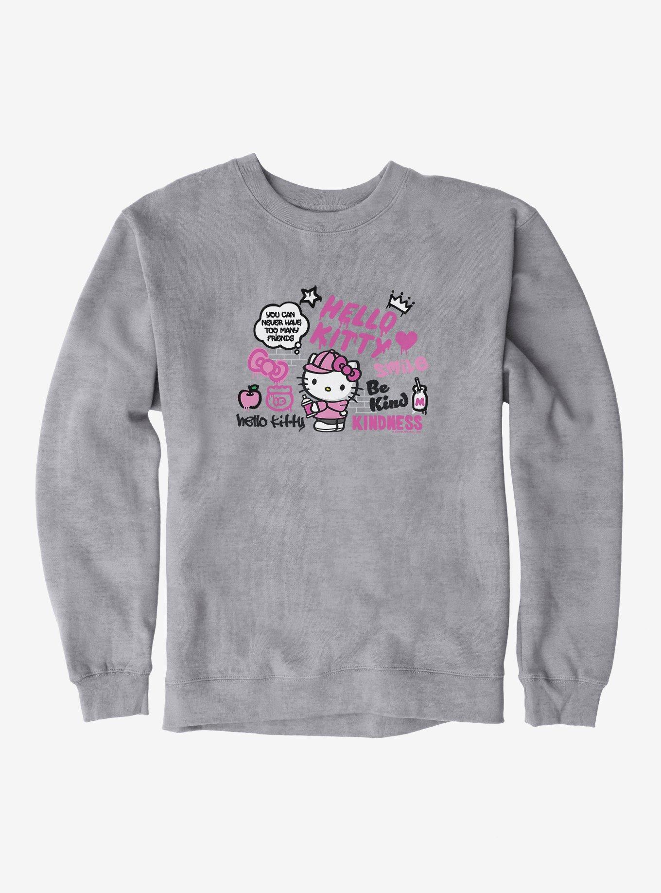 Hello Kitty Kindness  Sweatshirt, HEATHER GREY, hi-res
