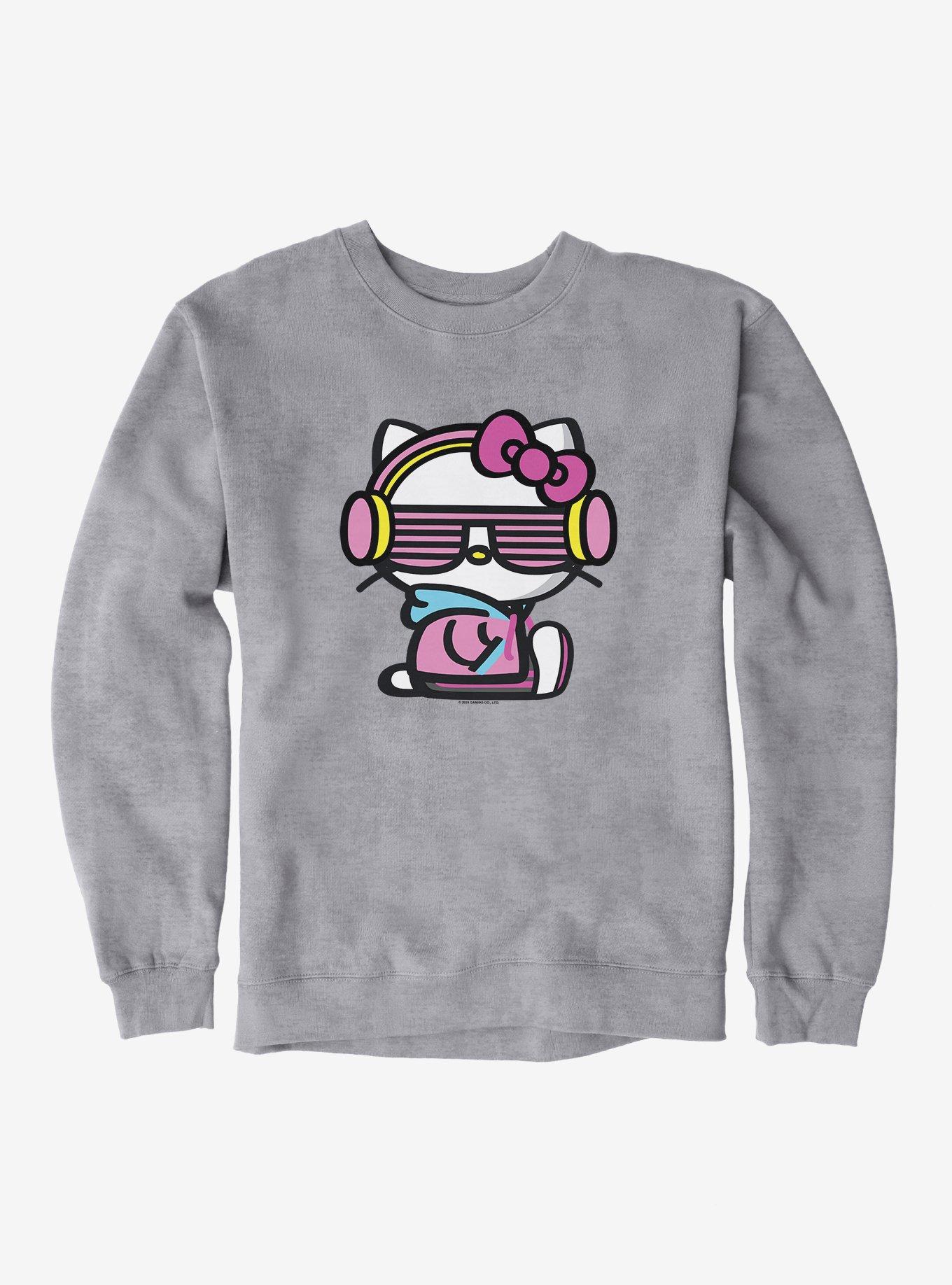 Hello Kitty Shutter Sunnies Sweatshirt, HEATHER GREY, hi-res