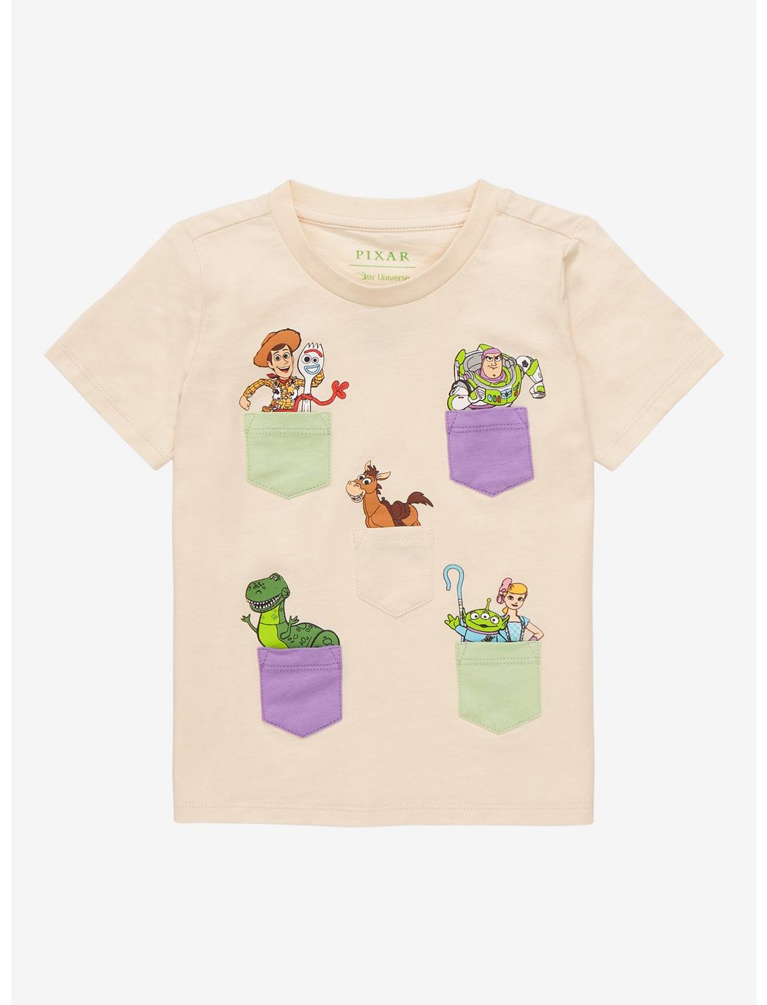 Our Universe Disney Pixar Toy Story 4 Characters Toddler Multi-Pocket T-Shirt - BoxLunch Exclusive, MULTI, hi-res