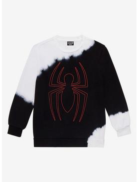 Marvel Spider-Man Spider Logo Youth Radial Dye Crewneck - BoxLunch Exclusive, , hi-res