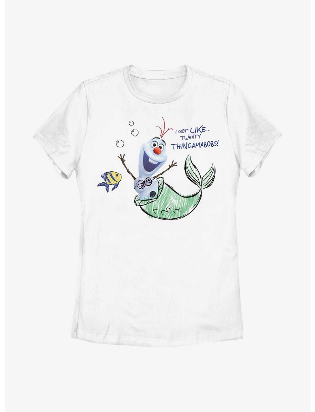 Disney Olaf Presents Ariel Mermaid Outfit Womens T-Shirt, WHITE, hi-res