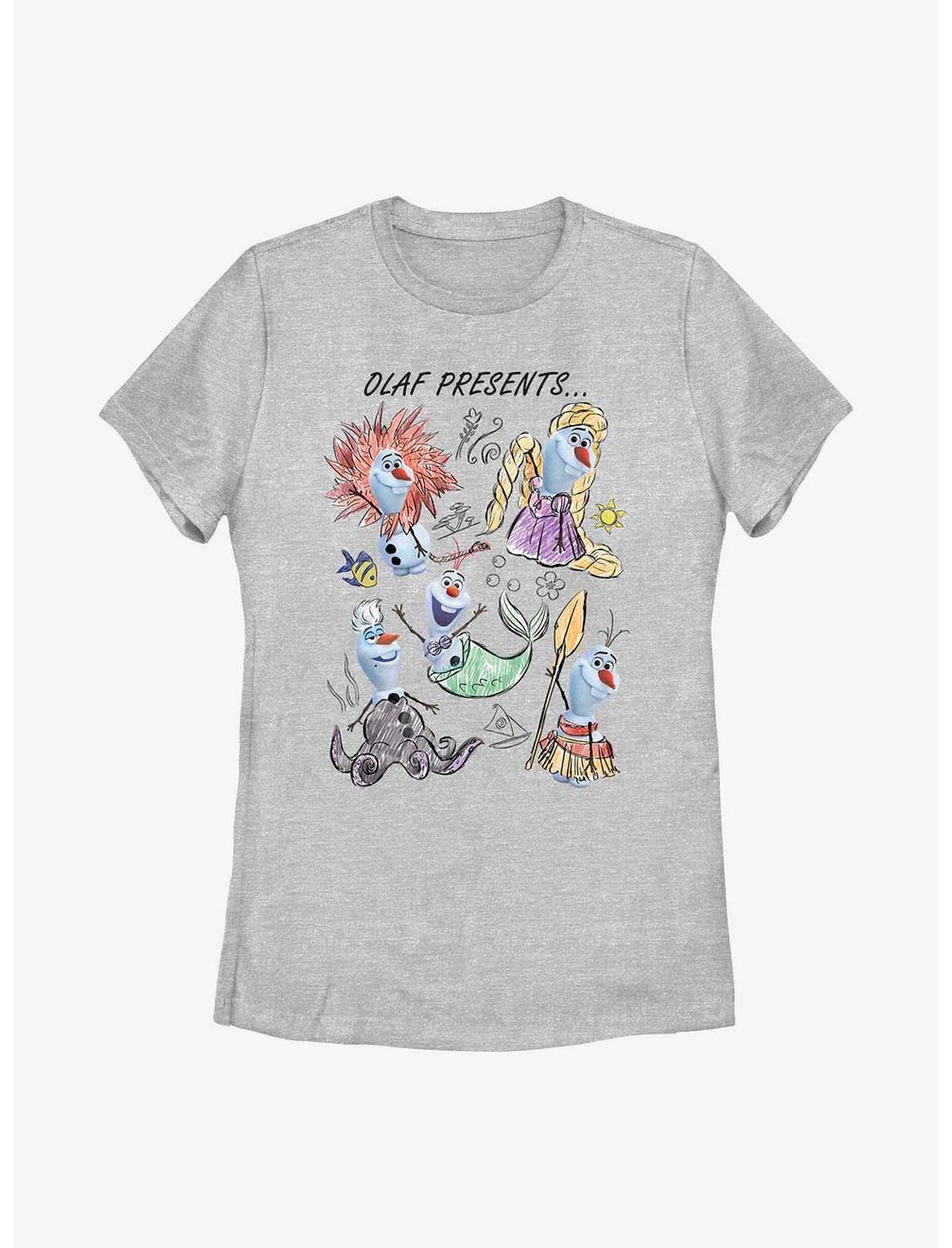 Disney Olaf Presents Olaf Outfits Womens T-Shirt, ATH HTR, hi-res