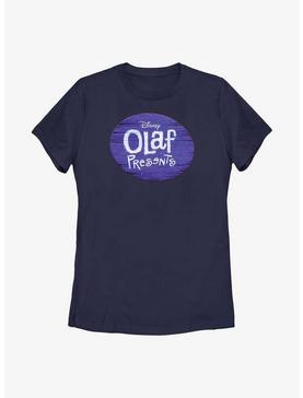 Disney Olaf Presents Logo Womens T-Shirt, NAVY, hi-res