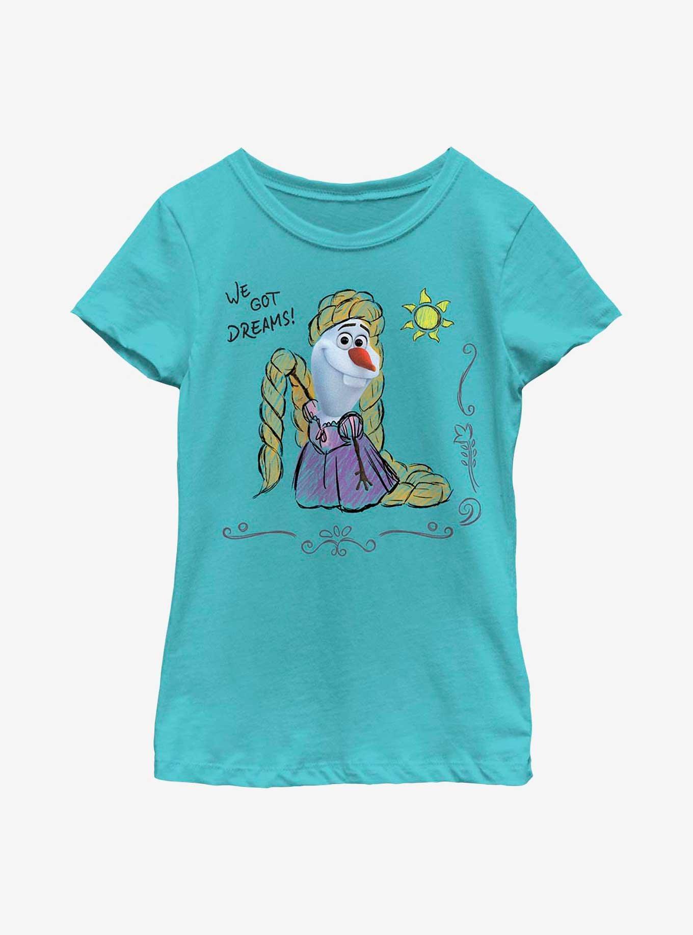 Disney Olaf Presents Rapunzel Outfit Youth Girls T-Shirt, TAHI BLUE, hi-res