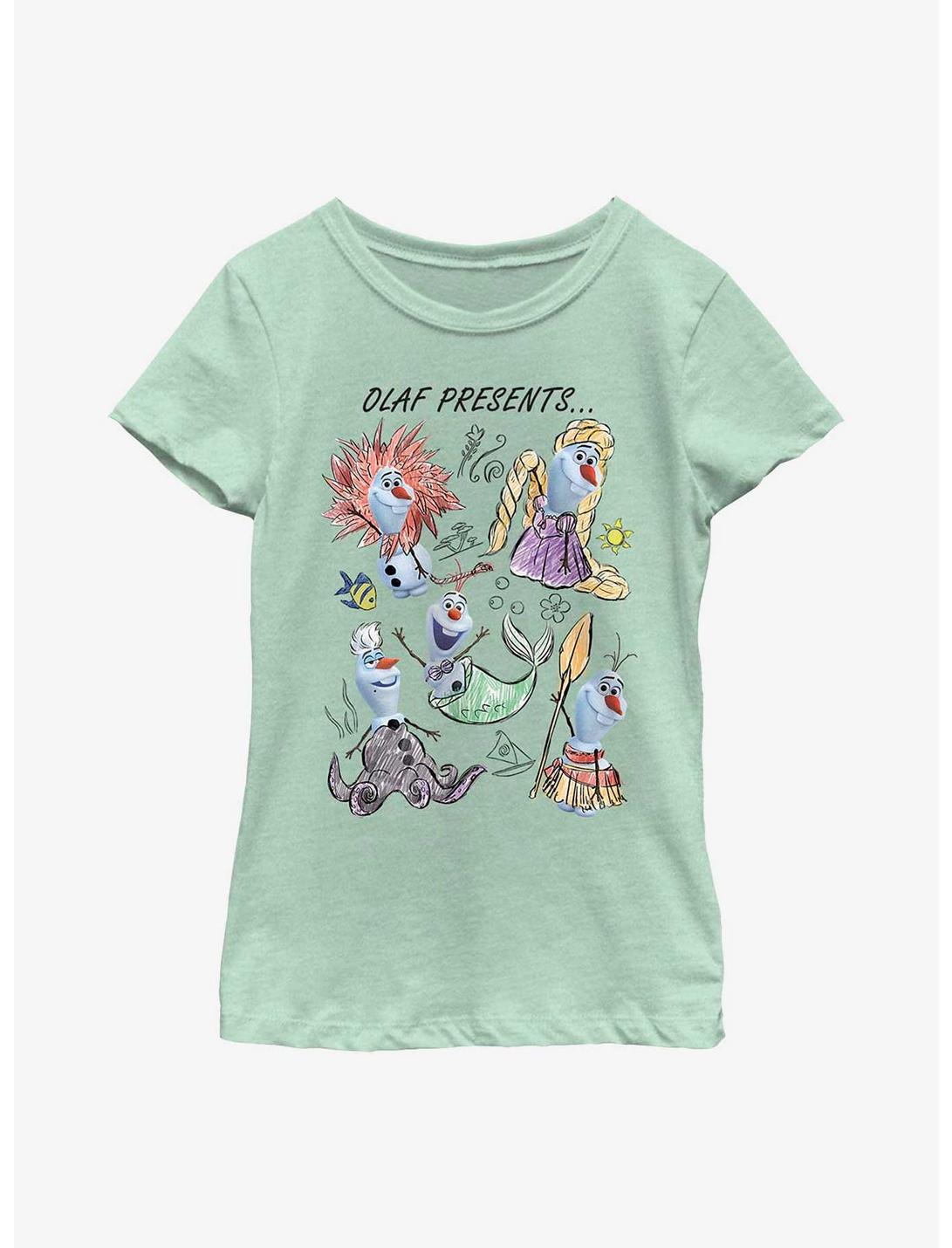 Disney Olaf Presents Olaf Outfits Youth Girls T-Shirt, MINT, hi-res
