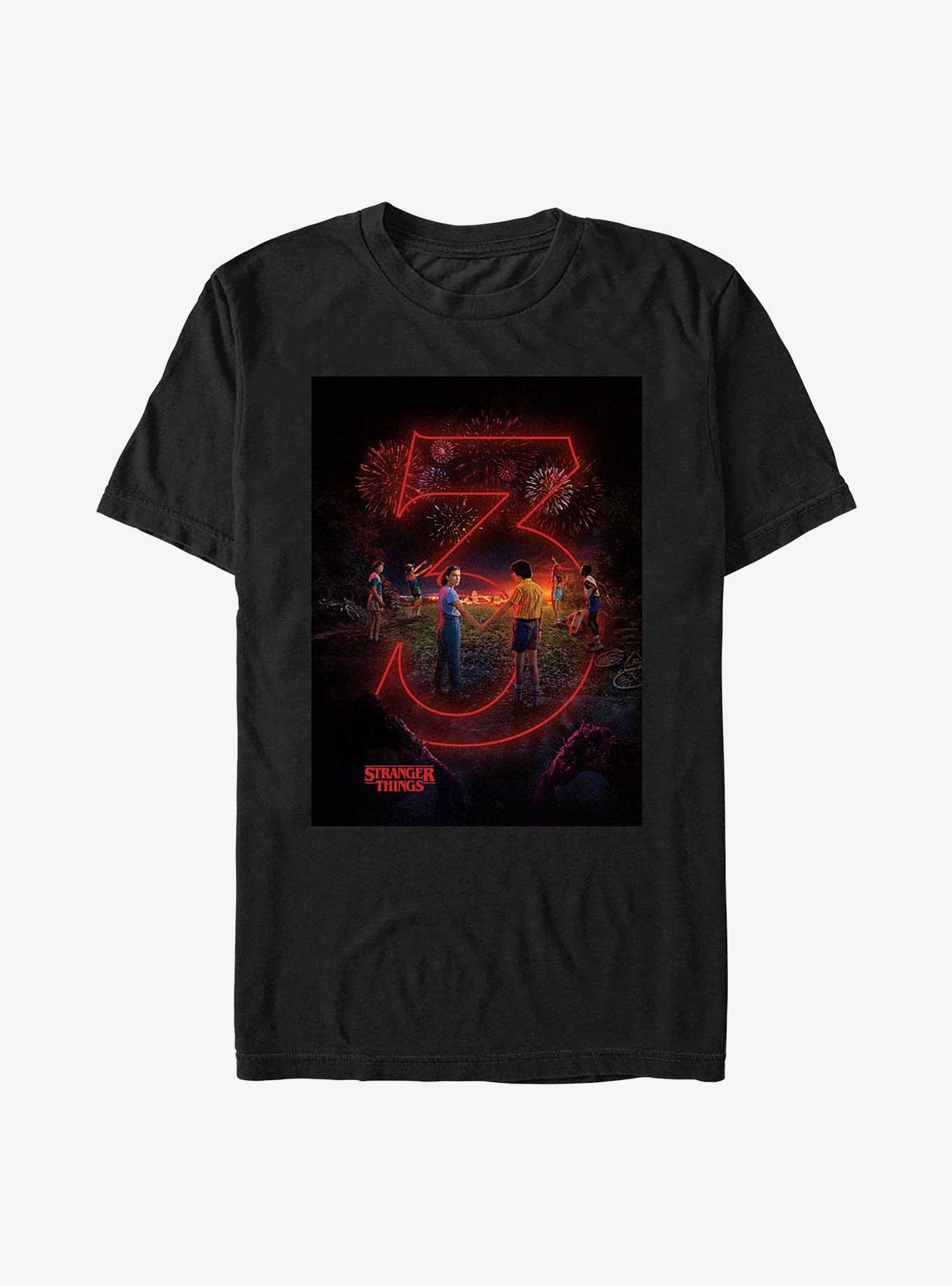 Stranger Things Fireworks T-Shirt, BLACK, hi-res