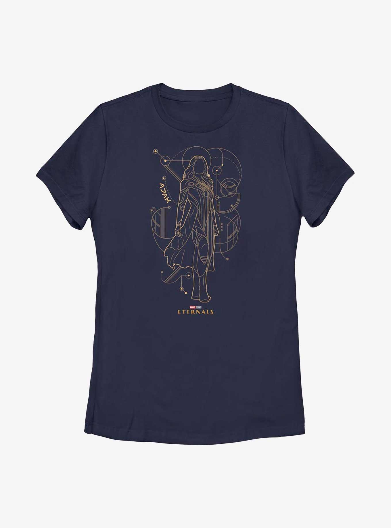 Marvel Eternals Ajak Hero Line Art Womens T-Shirt, NAVY, hi-res