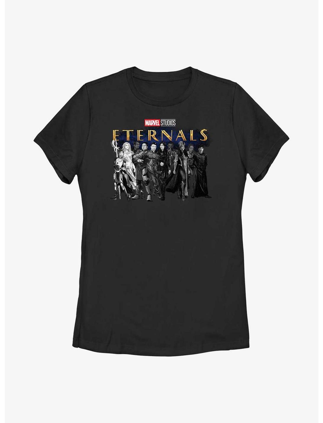Marvel Eternals Heroes Lineup Womens T-Shirt, BLACK, hi-res