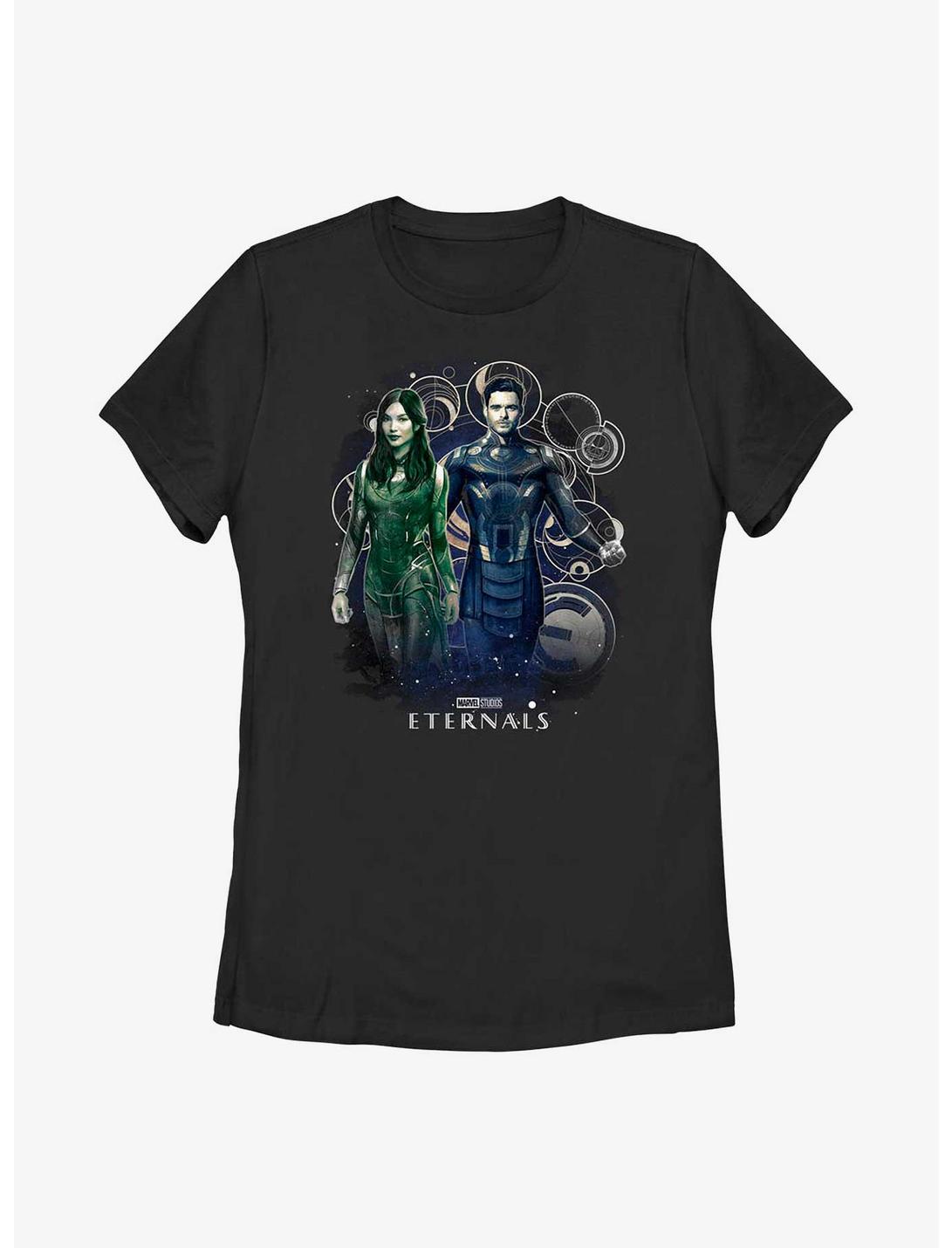 Marvel Eternals Sersi & Ikaris Star Walkers Womens T-Shirt, BLACK, hi-res