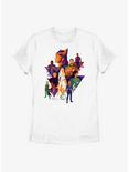 Marvel Eternals Triangle Group Poster Womens T-Shirt, WHITE, hi-res