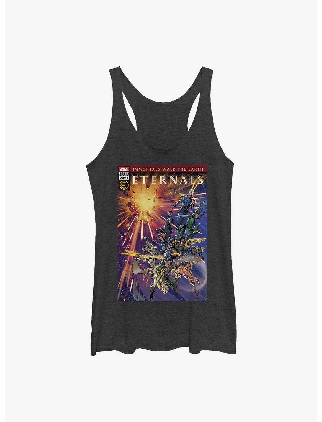 Marvel Eternals Comic Issue Group Womens Tank Top, BLK HTR, hi-res