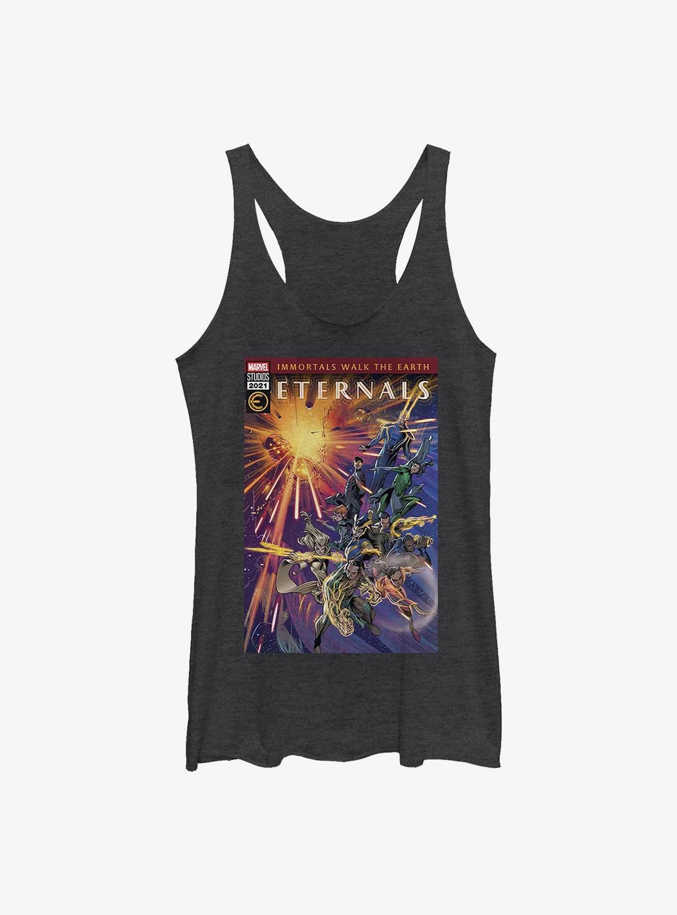 Marvel Eternals Comic Issue Group Womens Tank Top, BLK HTR, hi-res
