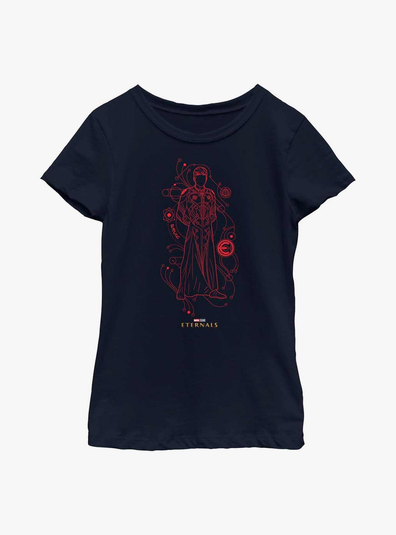 Marvel Eternals Druig Hero Line Art Youth Girls T-Shirt, , hi-res