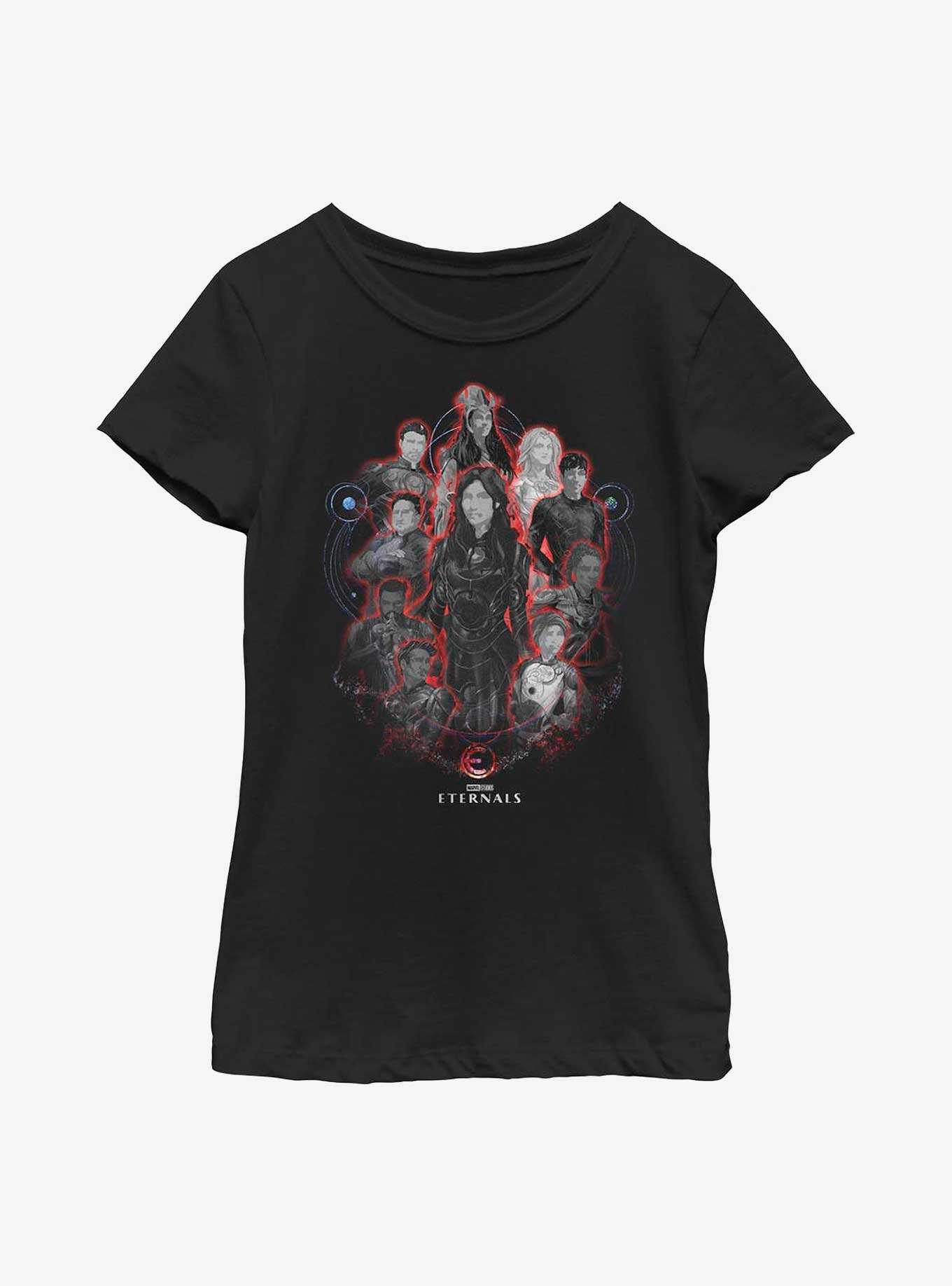 Marvel Eternals Painted Group Youth Girls T-Shirt, , hi-res
