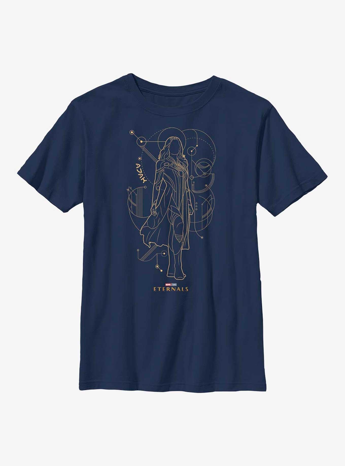 Marvel Eternals Ajak Hero Line Art Youth T-Shirt, , hi-res