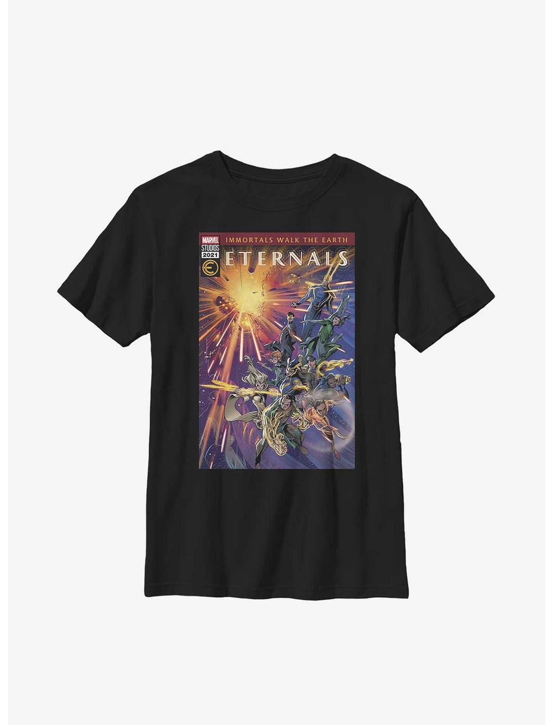Marvel Eternals Comic Issue Group Youth T-Shirt, BLACK, hi-res