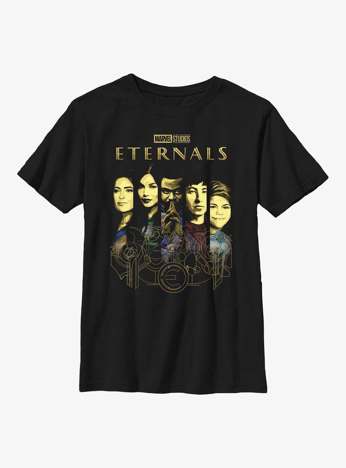 Marvel Eternals Sliced Panels Youth T-Shirt, BLACK, hi-res