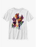 Marvel Eternals Triangle Group Poster Youth T-Shirt, WHITE, hi-res