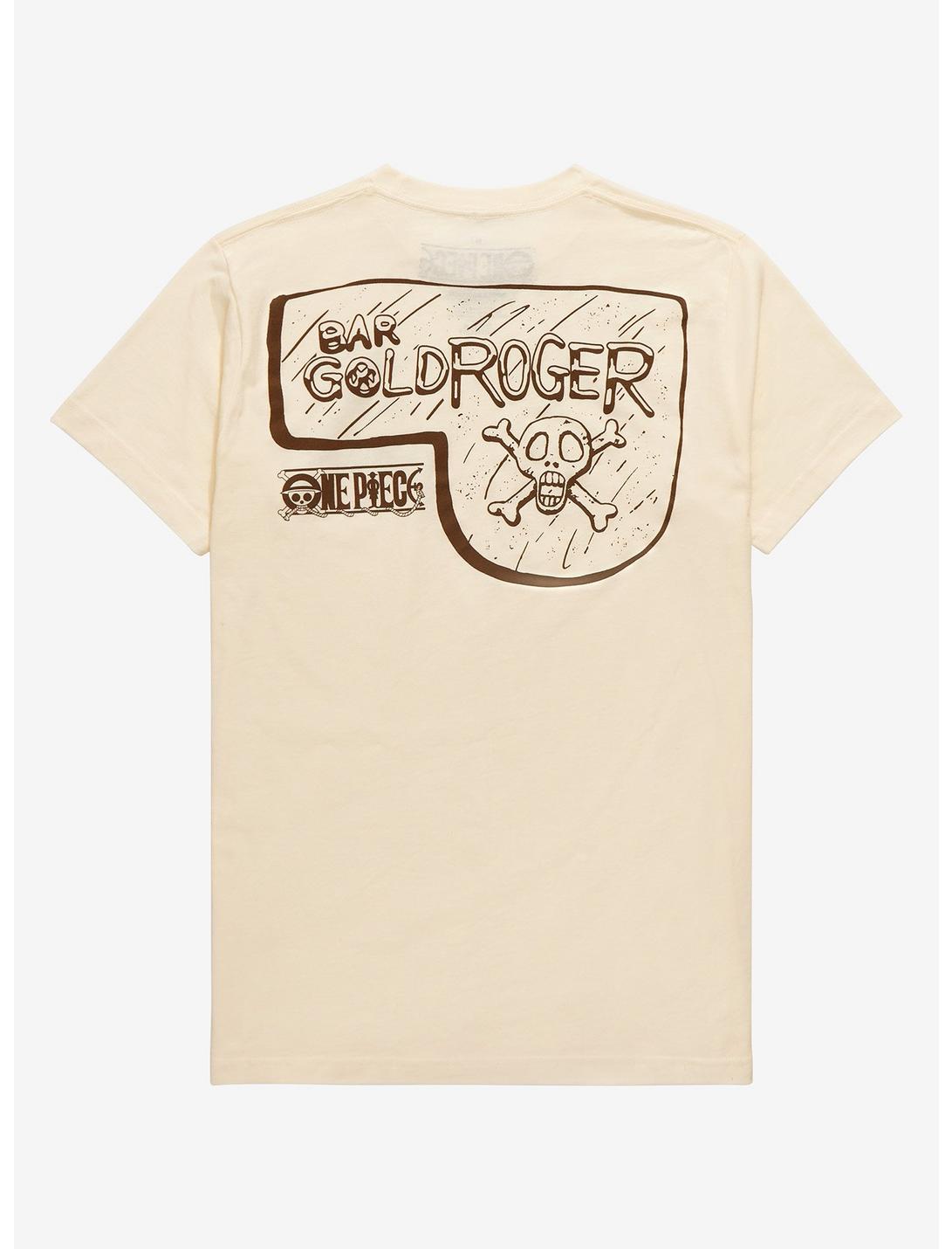 One Piece Bar Gold Roger T-Shirt - BoxLunch Exclusive, TAN/BEIGE, hi-res