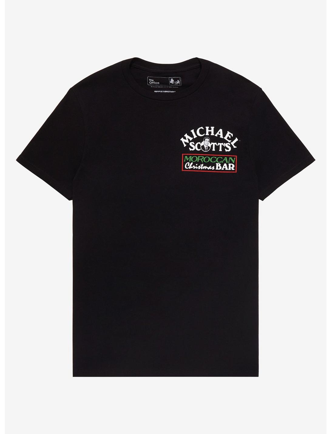 The Office Michael Scott's Moroccan Christmas Bar T-Shirt - BoxLunch Exclusive, BLACK, hi-res