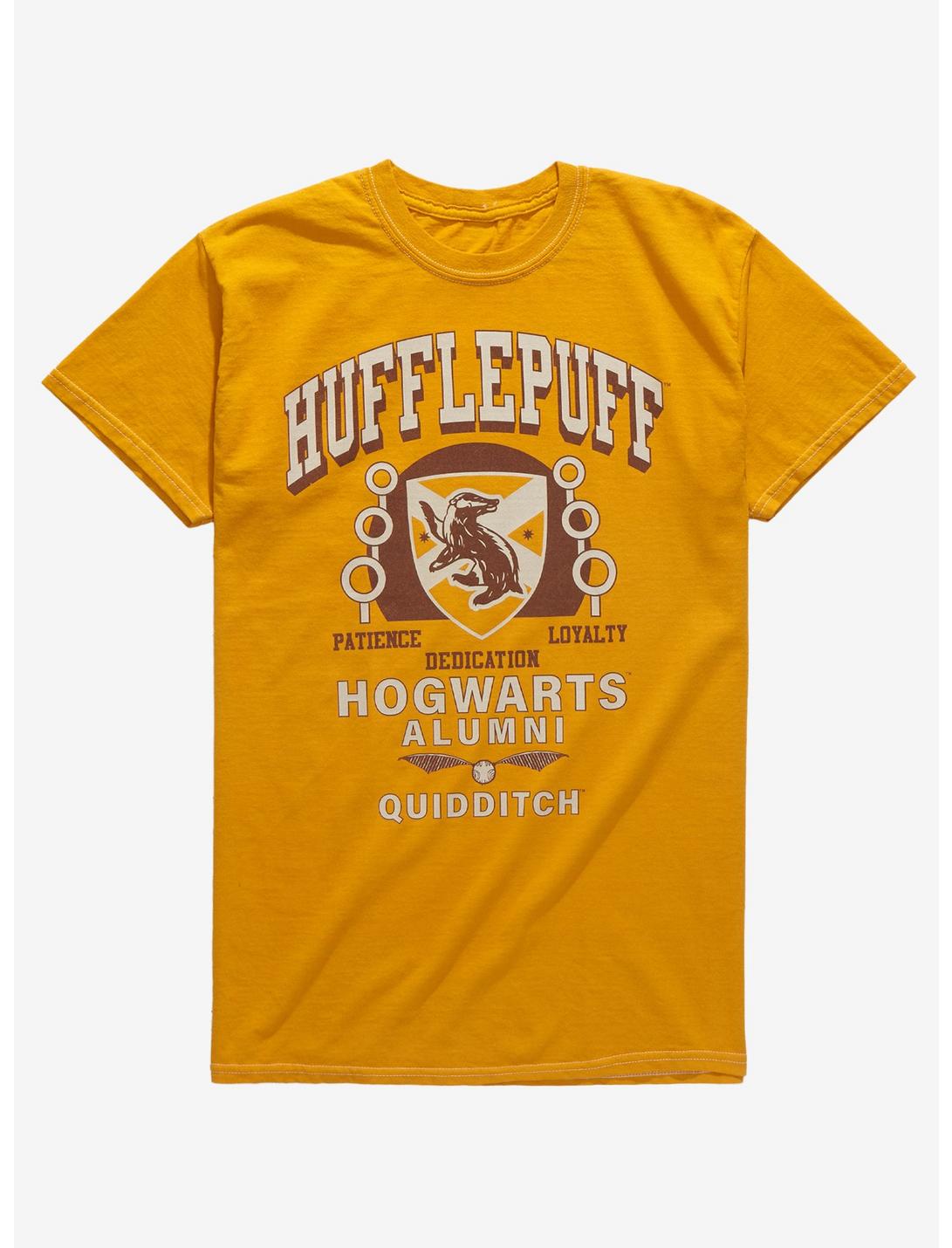 Harry Potter Hufflepuff Hogwarts Alumni T-Shirt - BoxLunch Exclusive, GOLD, hi-res