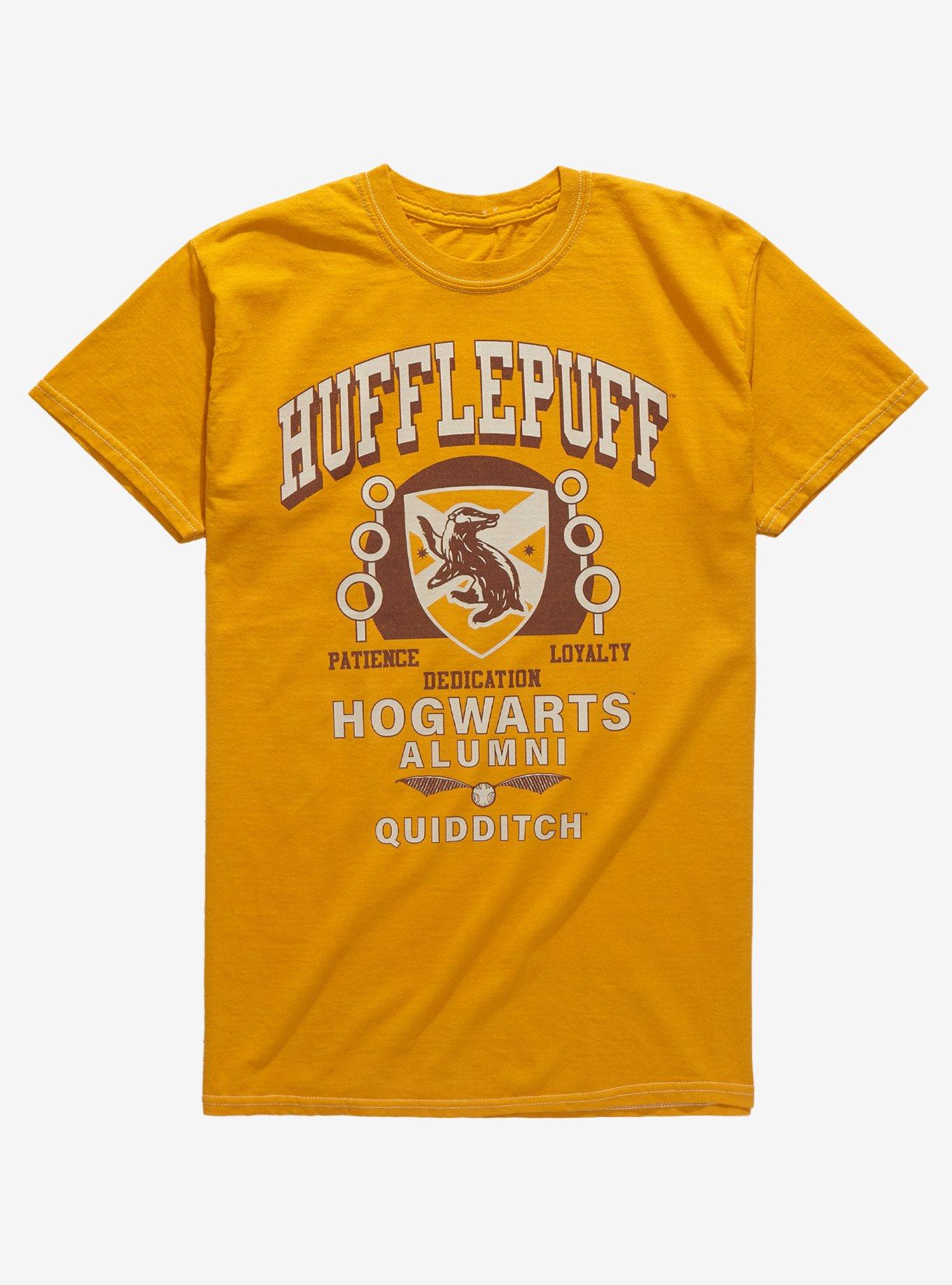 Harry Potter Hufflepuff Hogwarts Alumni T-Shirt - BoxLunch Exclusive, GOLD, hi-res