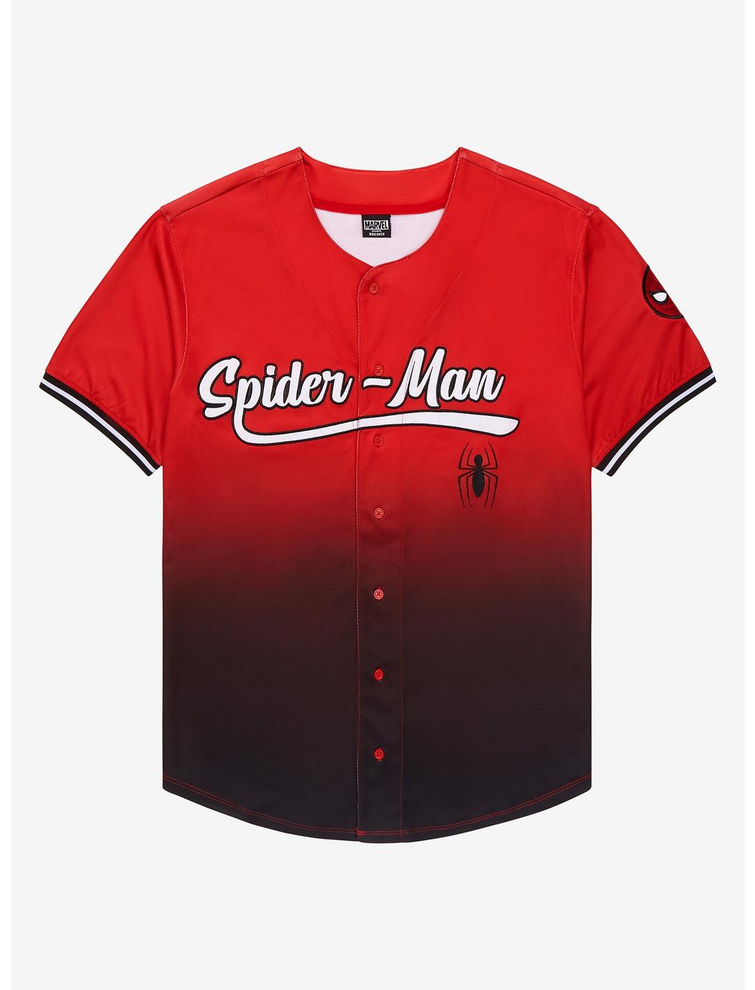 Marvel Spider-Man Ombre Baseball Jersey - BoxLunch Exclusive, DARK RED, hi-res