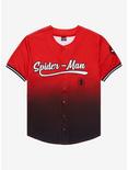 Marvel Spider-Man Ombre Baseball Jersey - BoxLunch Exclusive, DARK RED, hi-res