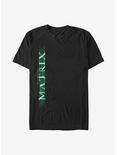 The Matrix Vertical Logo T-Shirt, BLACK, hi-res